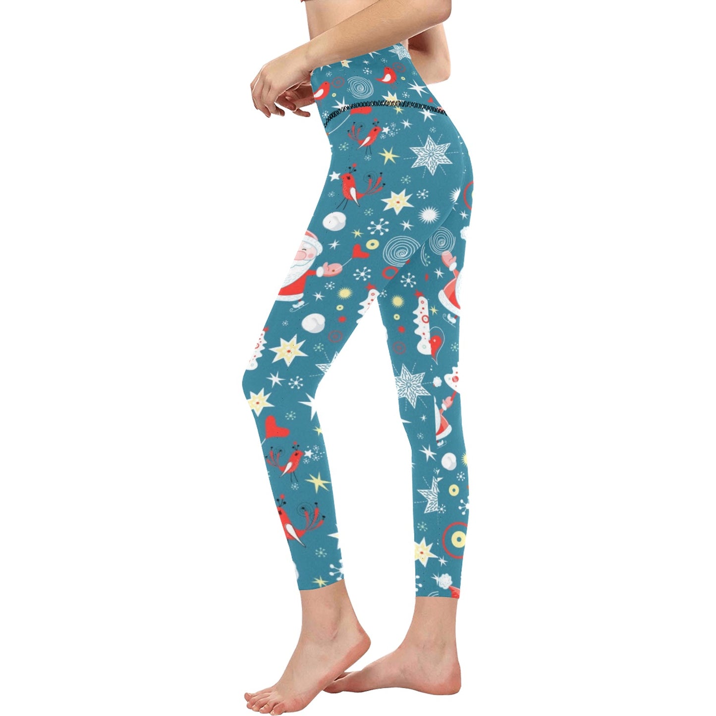 Santa Christmas Women's High-Waisted Leggings