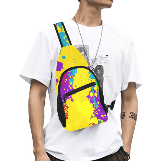 Yellow Splatter Chest Bag