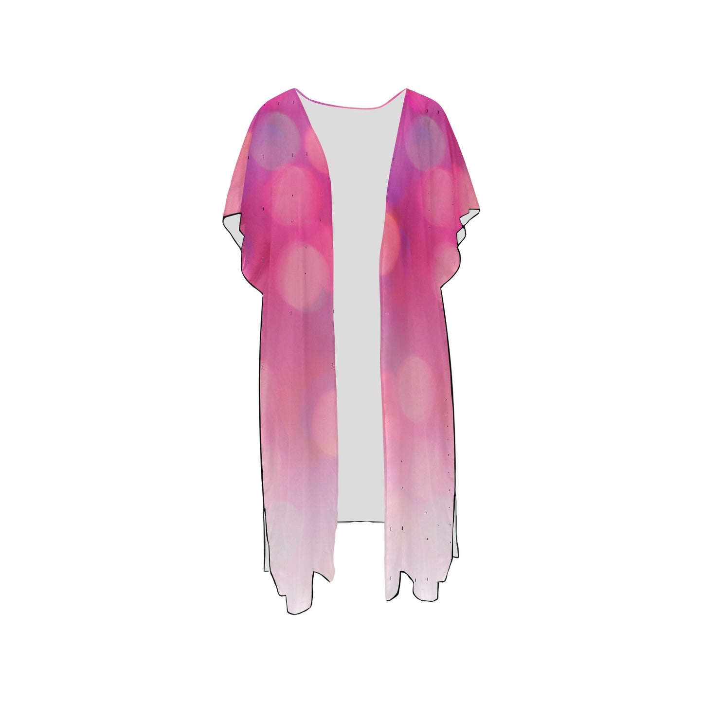 Pink Circles  Chiffon Cover Up