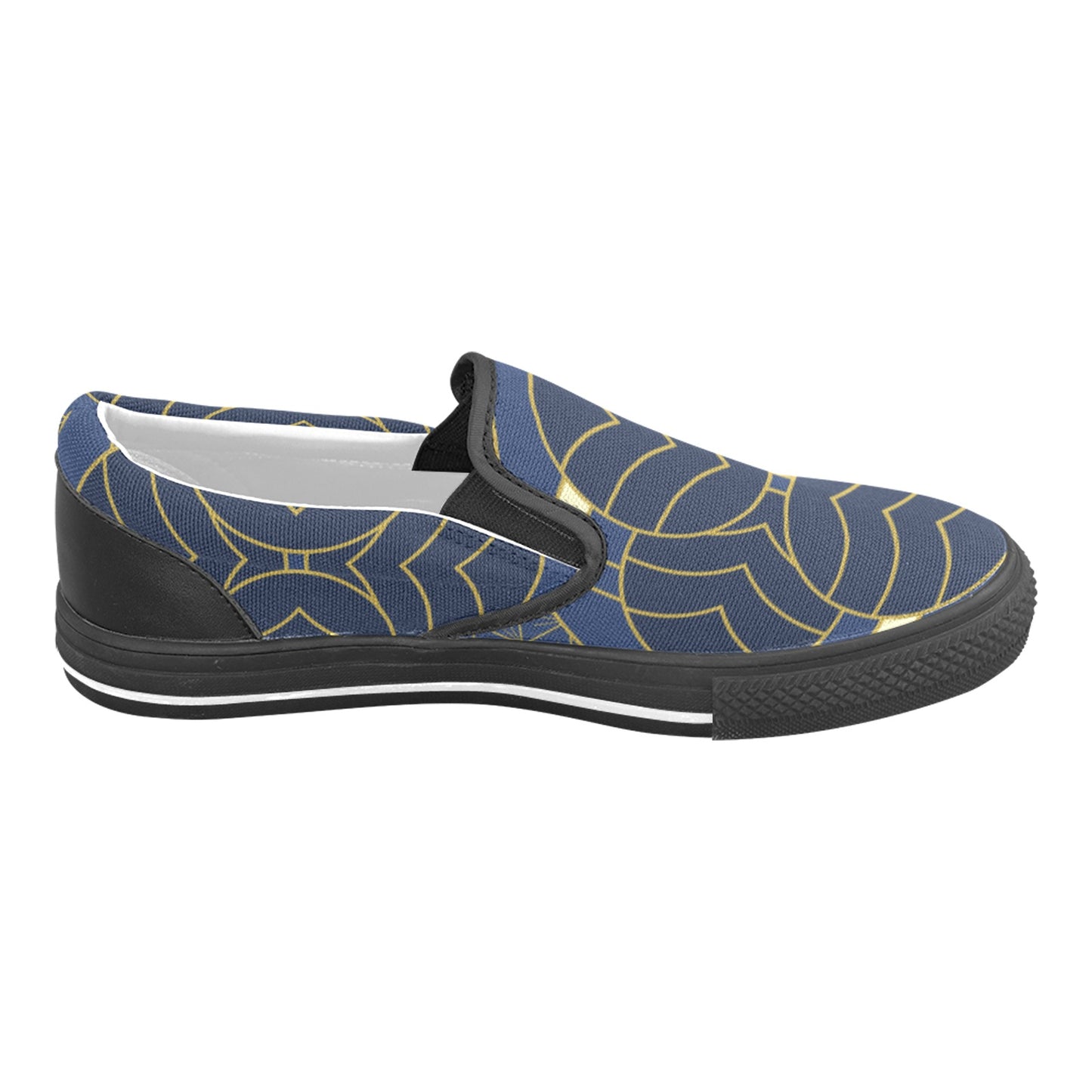 Navy Cut Men's Slip-on Shoes