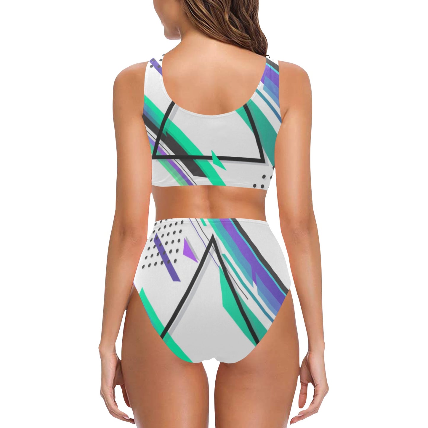 Retro Skate Bow Tie Bikini Swimsuit