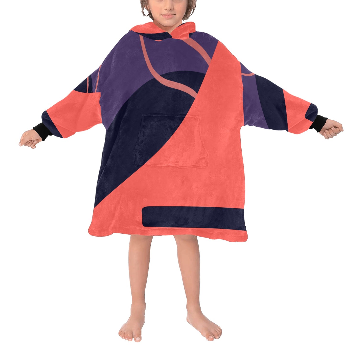 Orange You Blanket Hoodie for Kids