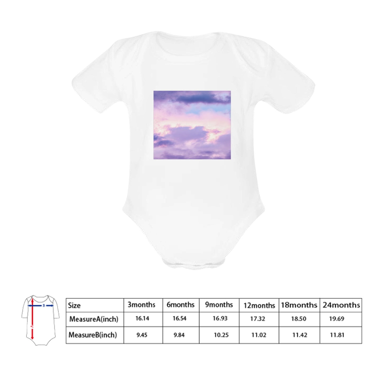 Pastel Skies Baby Onesie