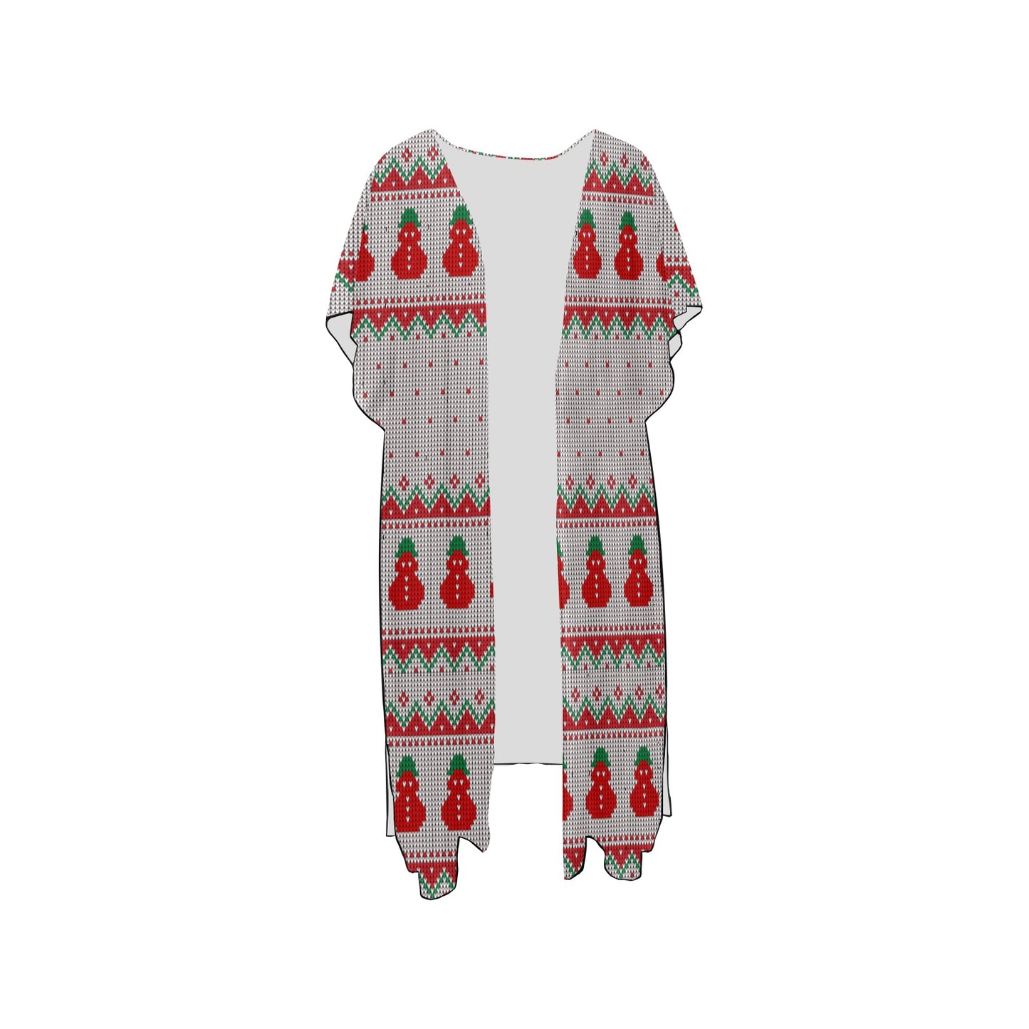 Red Snowman Christmas Chiffon Cover Up