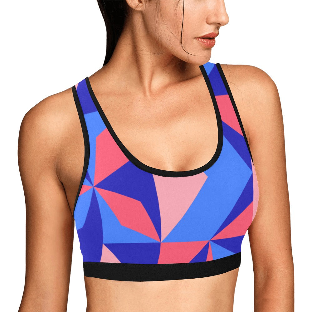 Color Abstract Women's Sports Bra