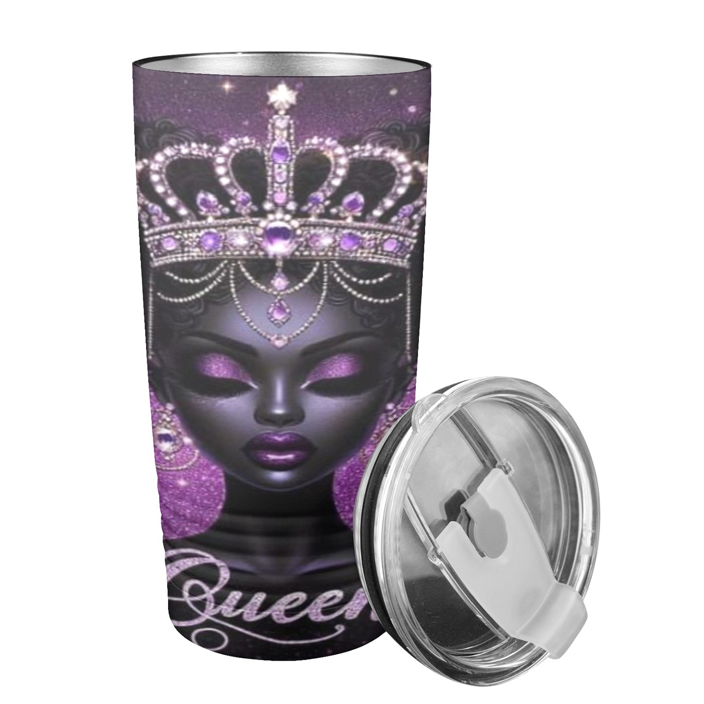 Black Queen 20oz Insulated Stainless Steel Mobile Tumbler