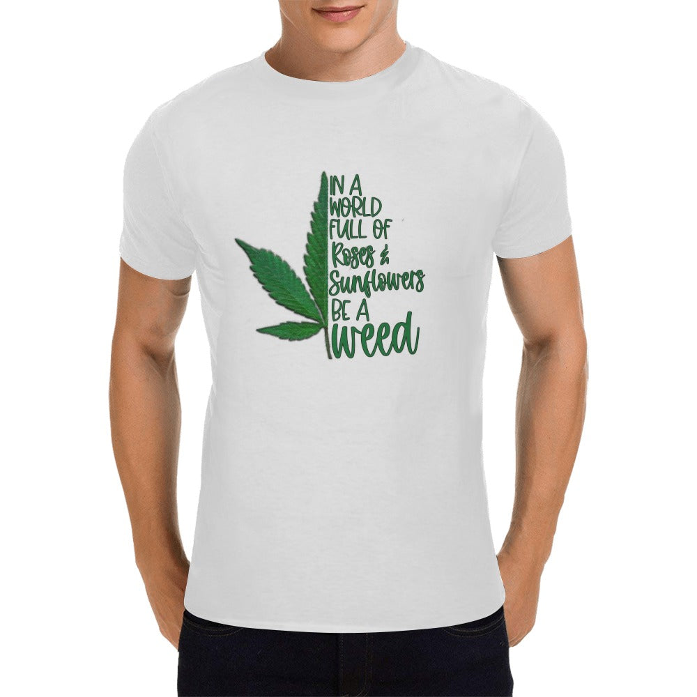 Roses and weed 420 Men's T-Shirt in USA Size