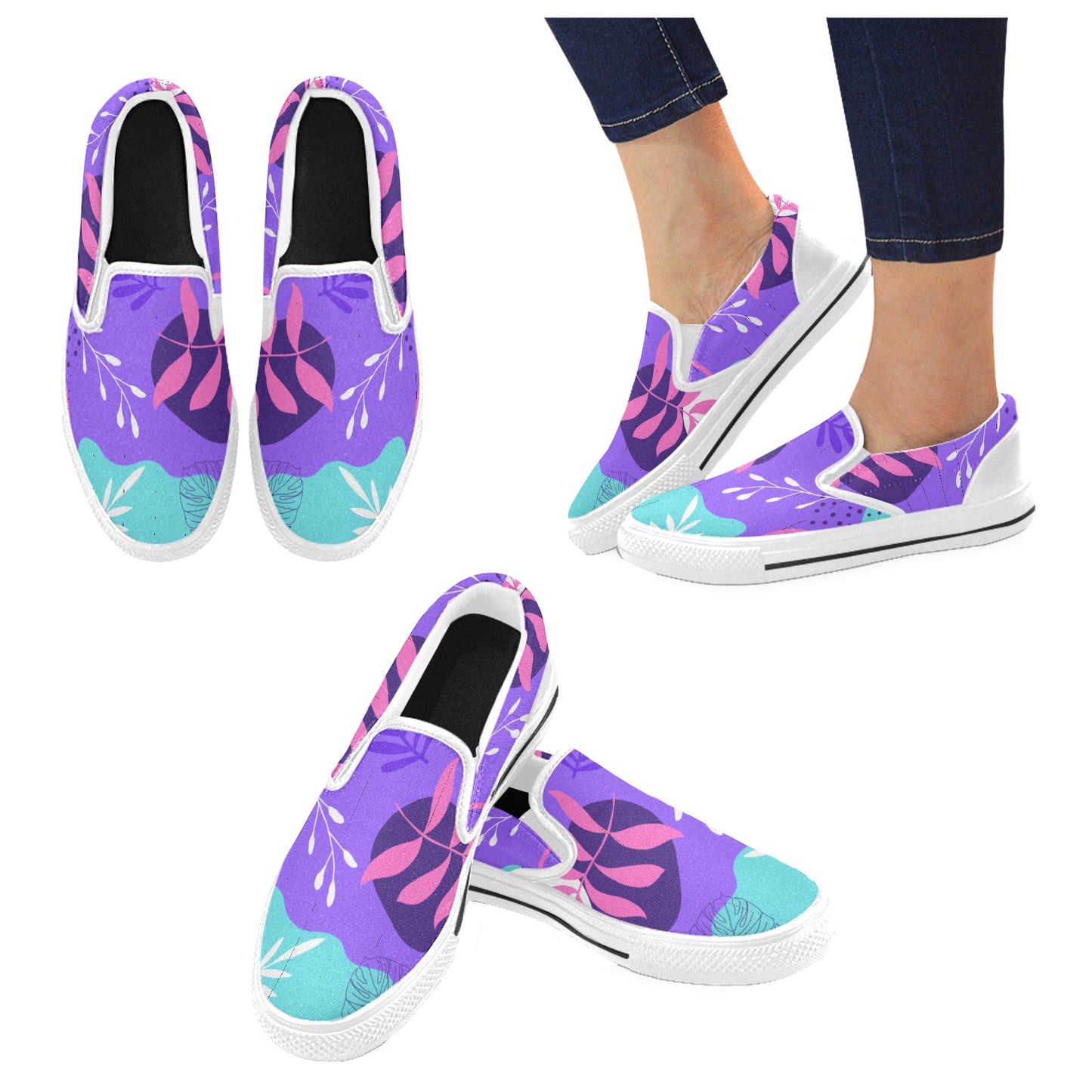 Purple Palms Slip-on Shoes -Kid