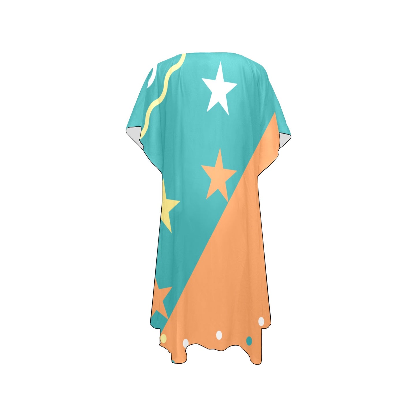 Teal Stars Chiffon Cover Up