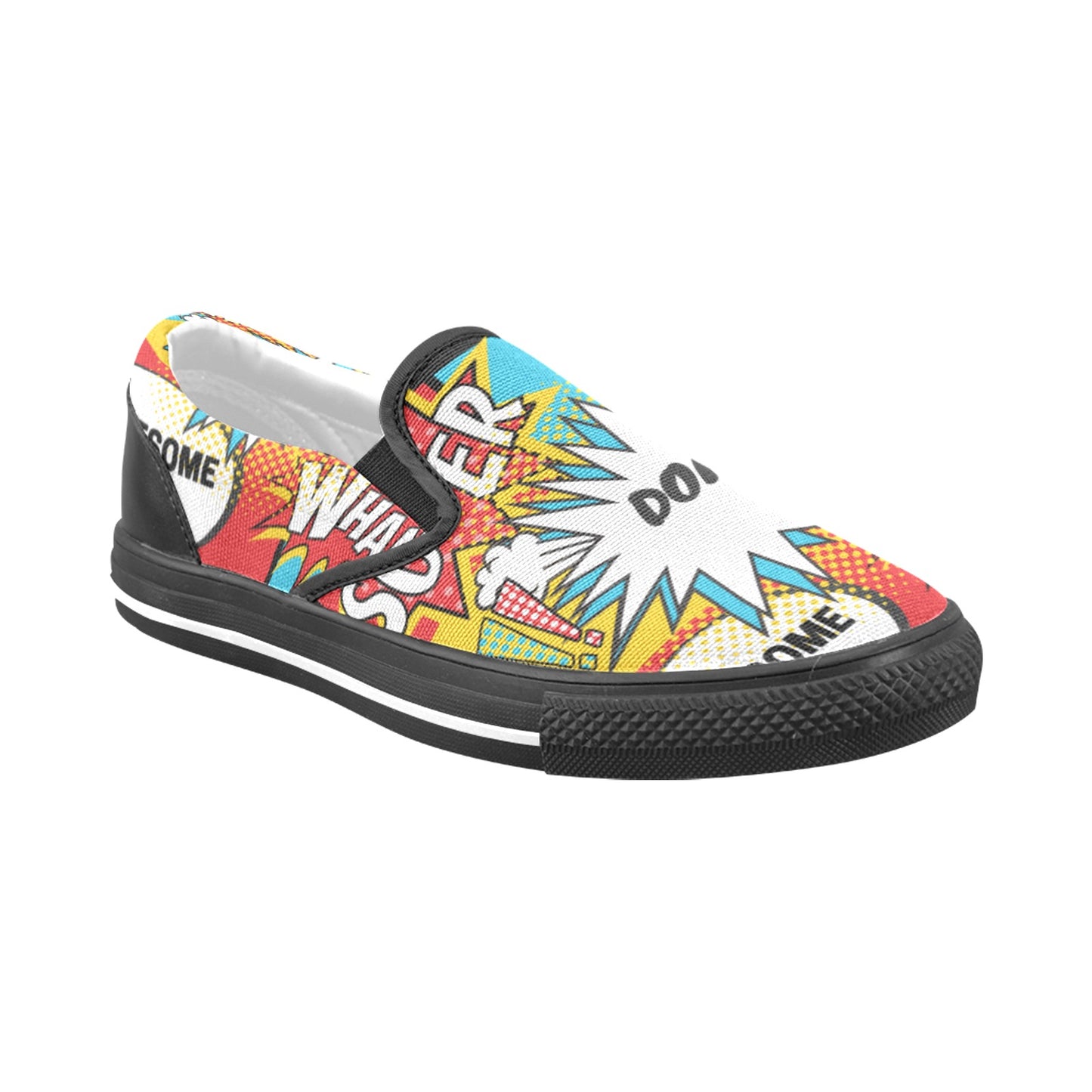 Comic Words Men's Slip-on Shoes