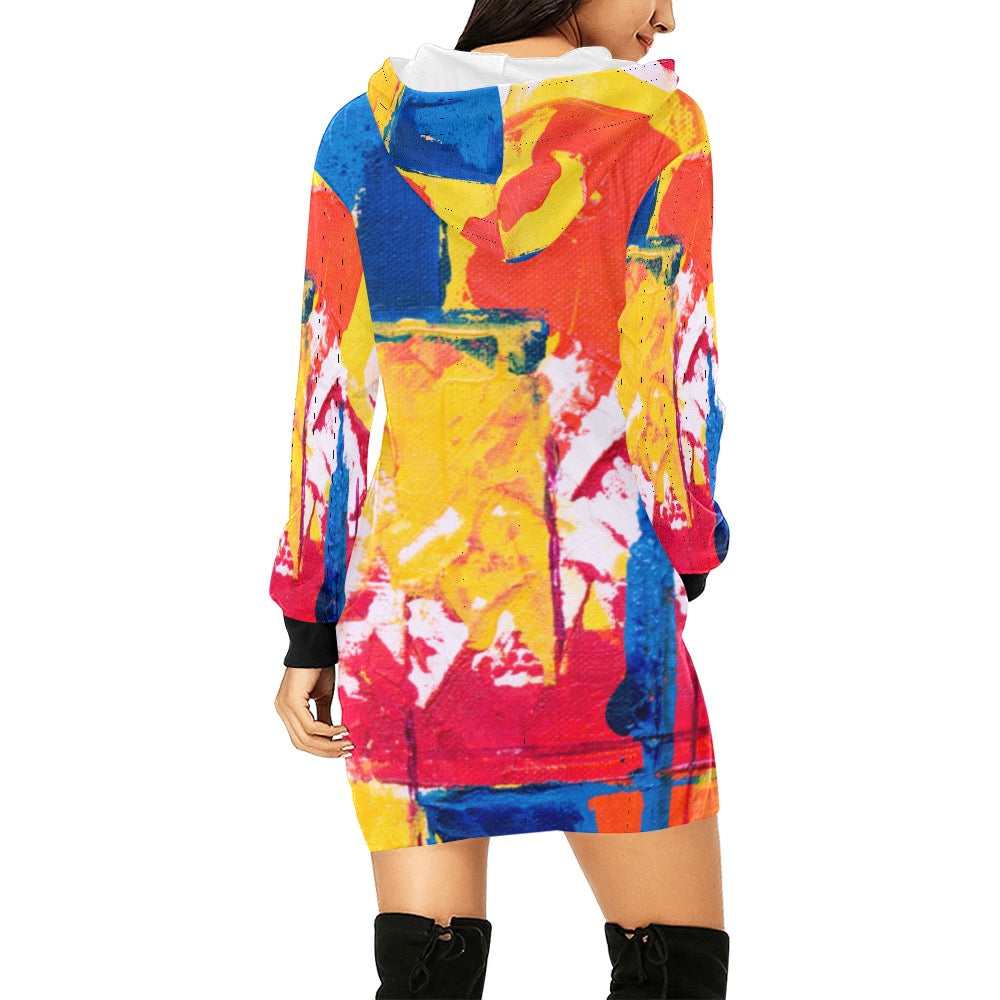 Mural Hoodie Mini Dress