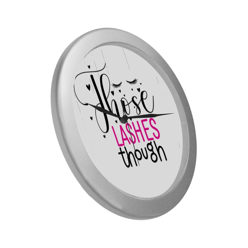 Lashes Though Silver Circular Wall Clock