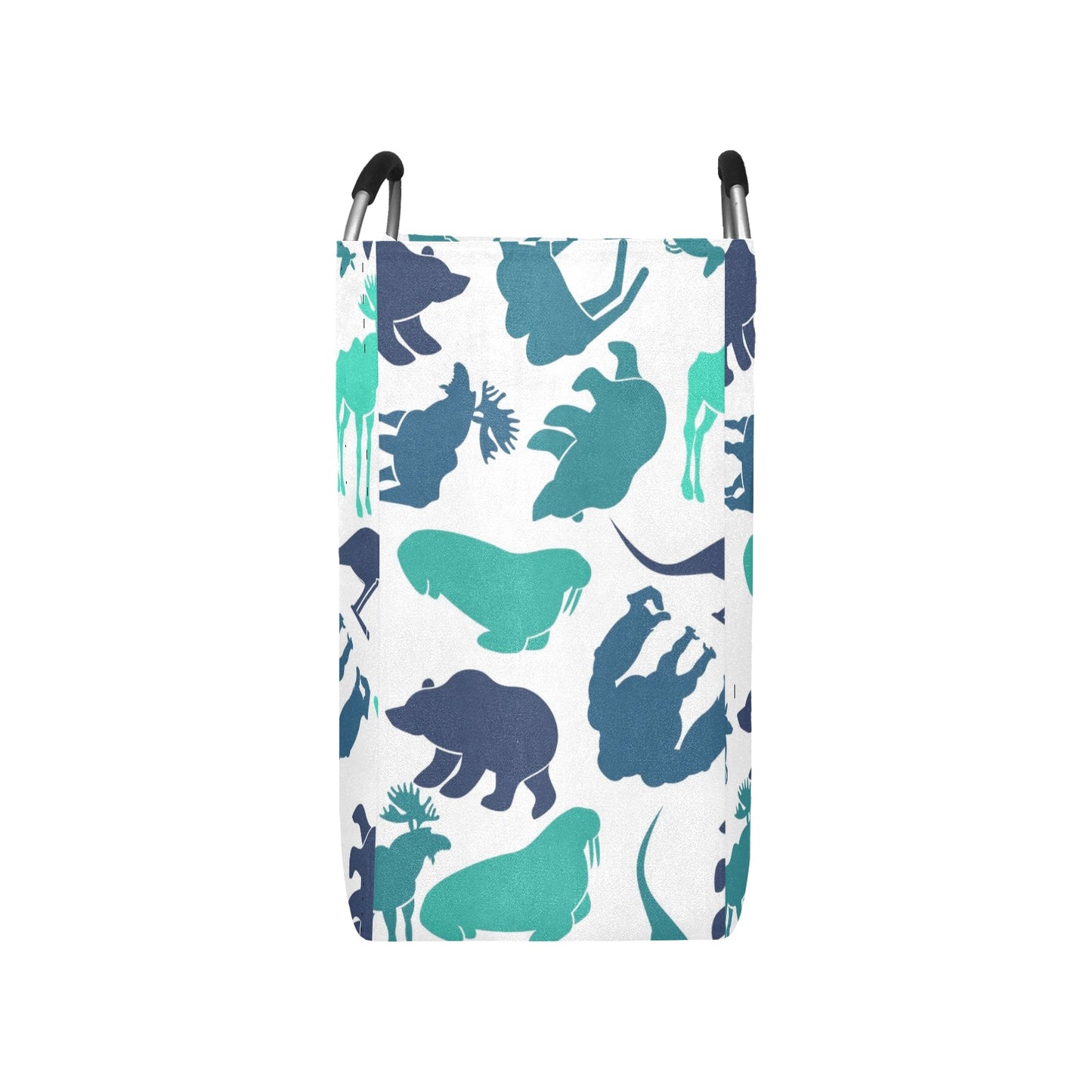 Blue Animals Square Laundry Bag