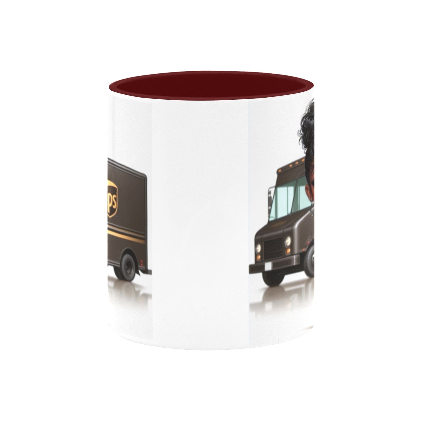 UPS Worker Girl Custom Inner Color Mug (11oz)