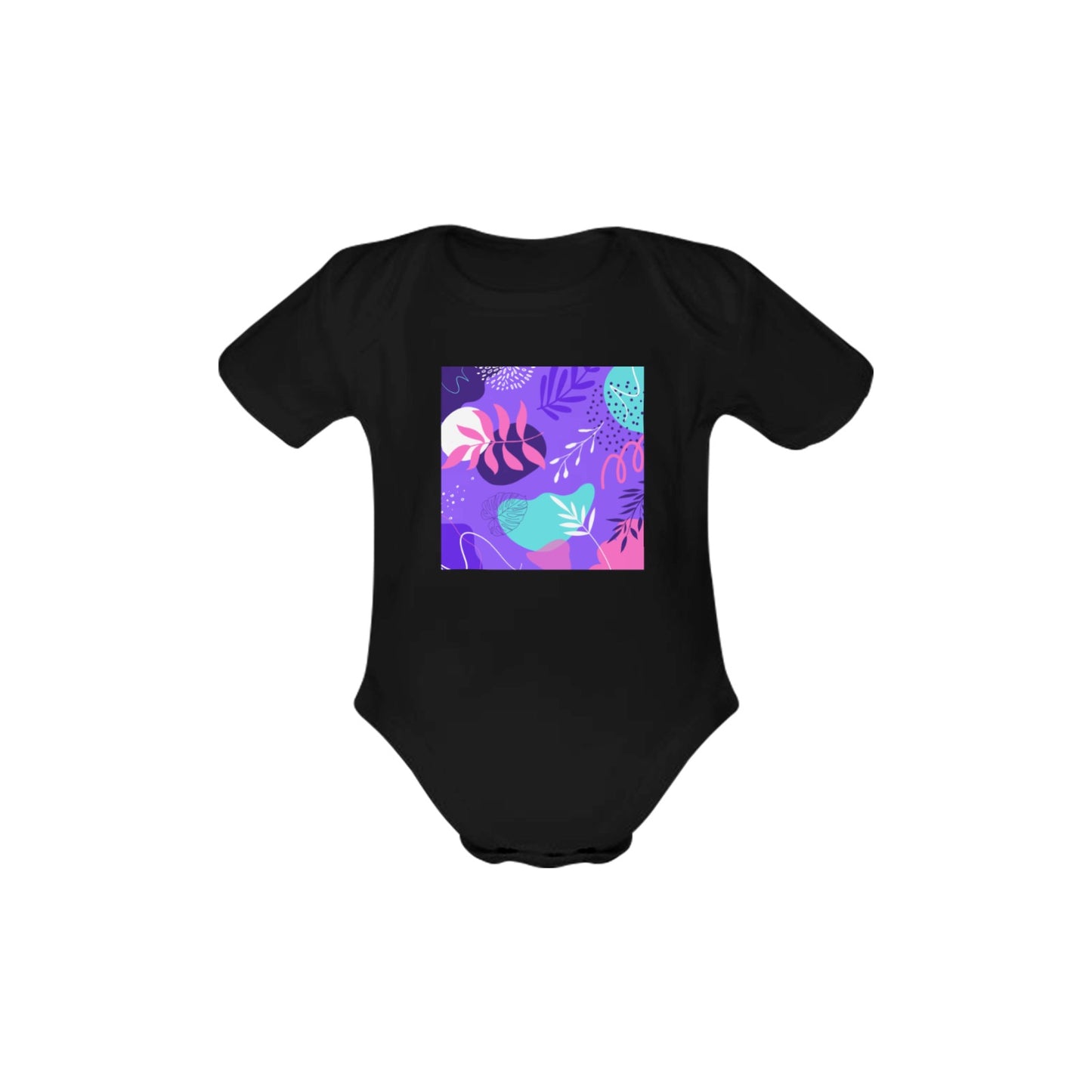 Purple Palms Baby Onesie