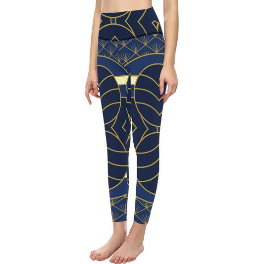 Navy Cut Women's Leggings