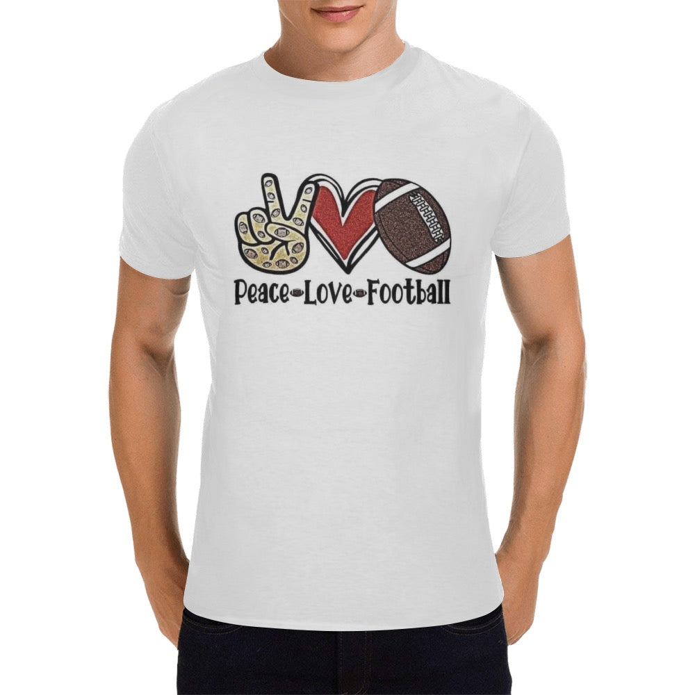 Peace, Love Football Men's T-Shirt