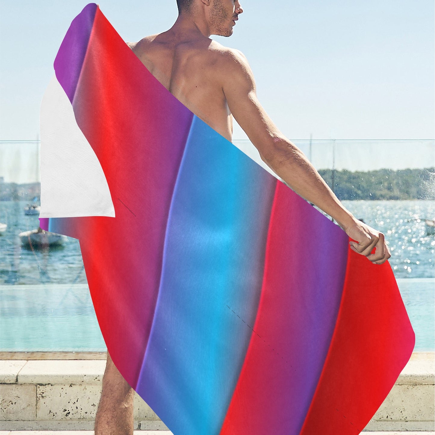 Red Brite Beach Towel 32"x 71"