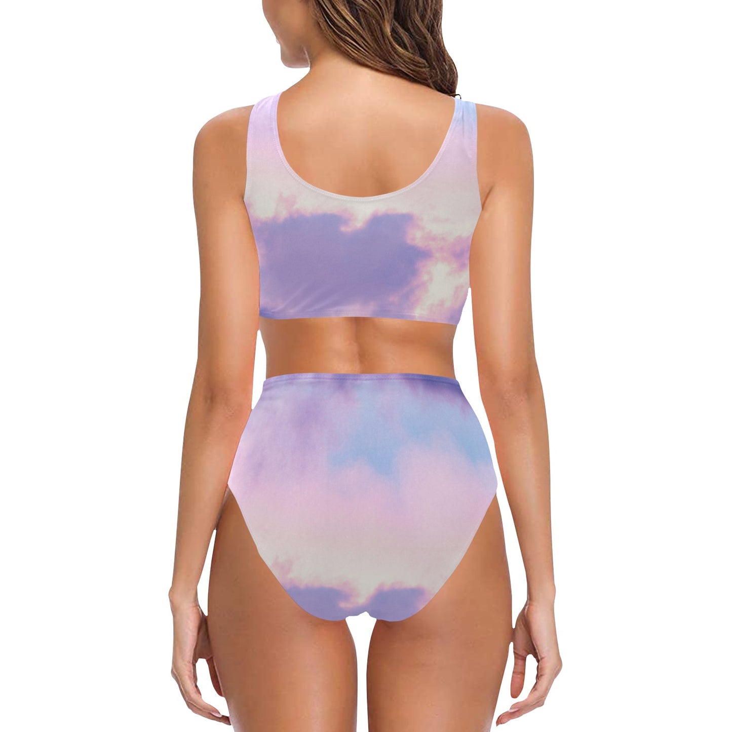 Pastel Skies Chest Bow Tie Bikini Swimsuit