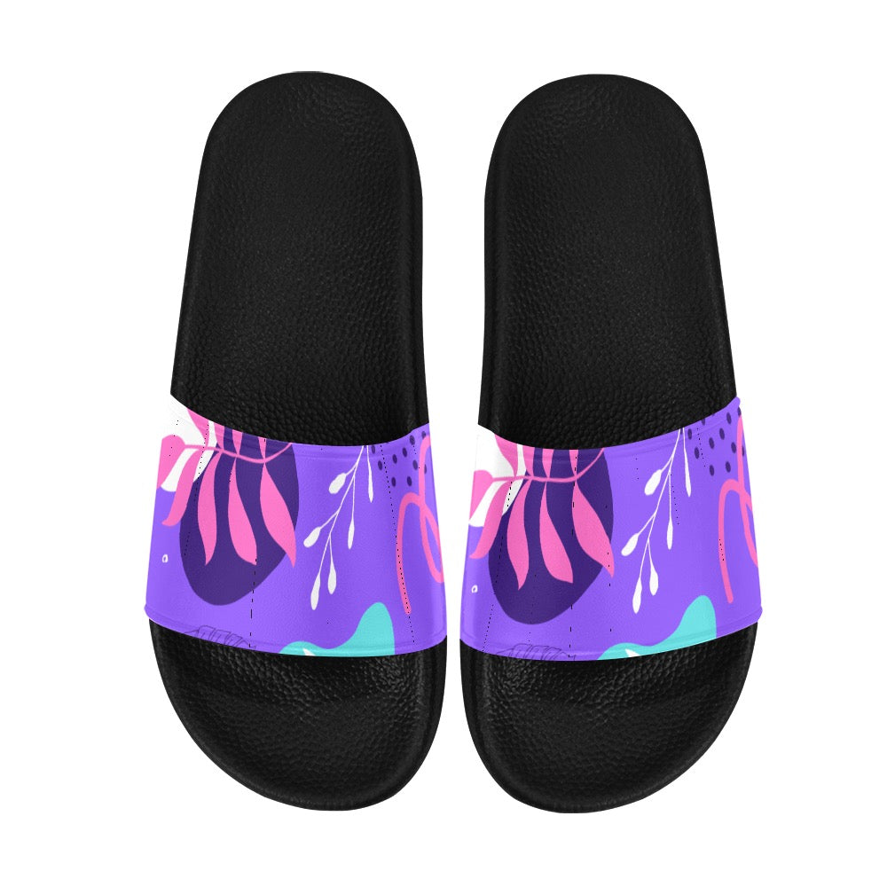 Purple Palms Men's Slides