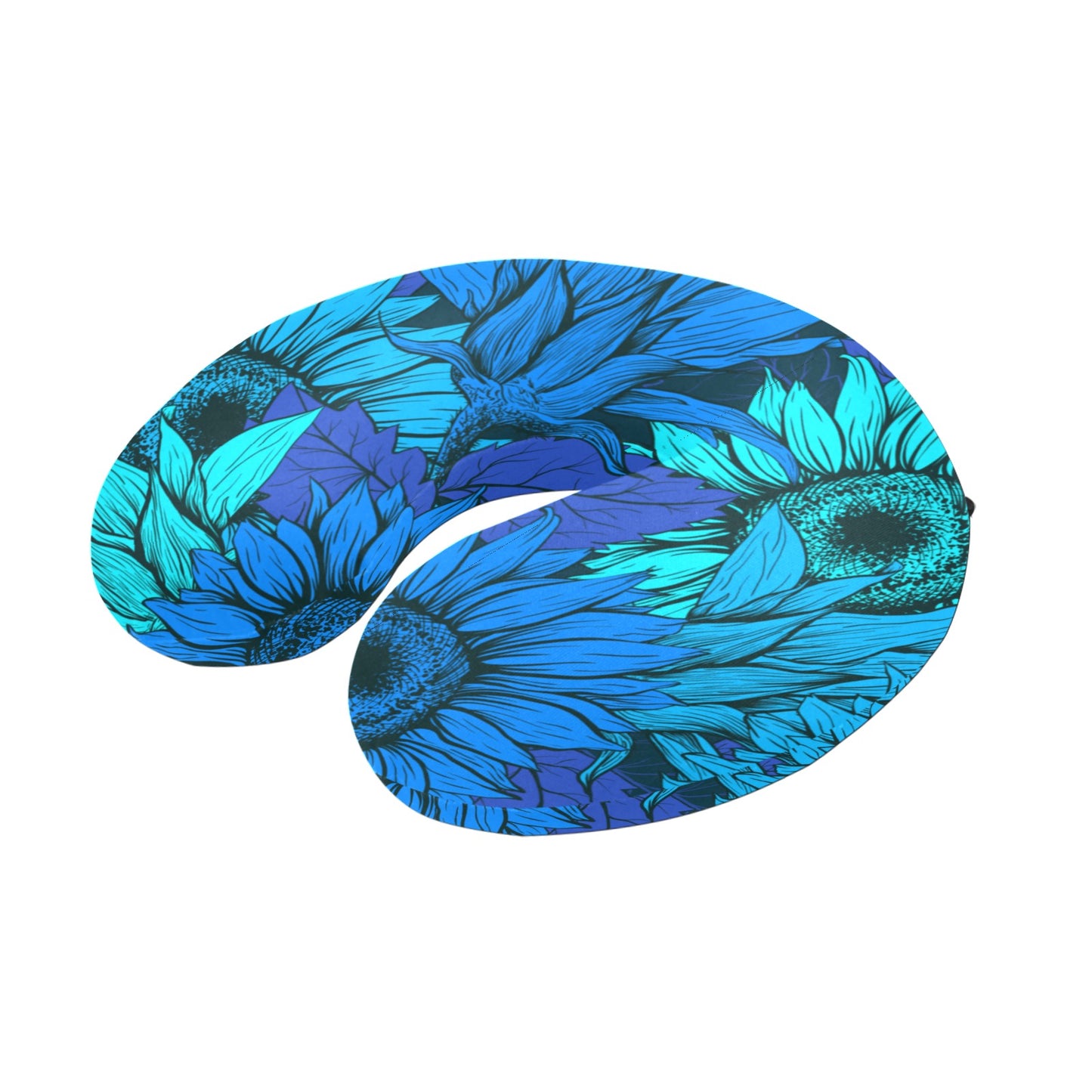 Blue Flow U-Shape Travel Pillow