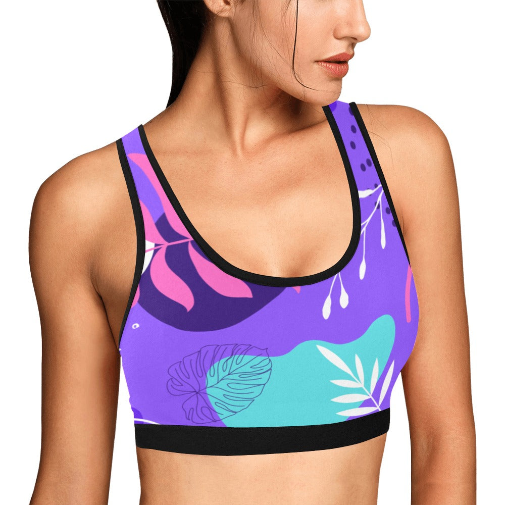 Purple Palms Women's Sports Bra