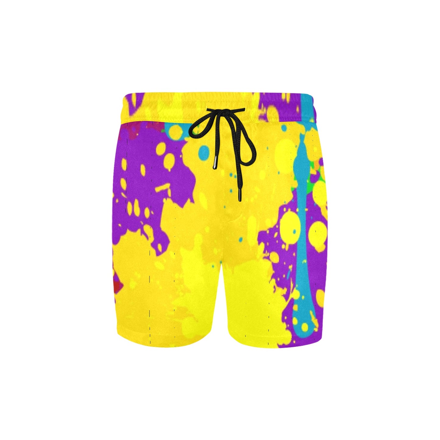 Yellow Splatter Men's Swim Shorts