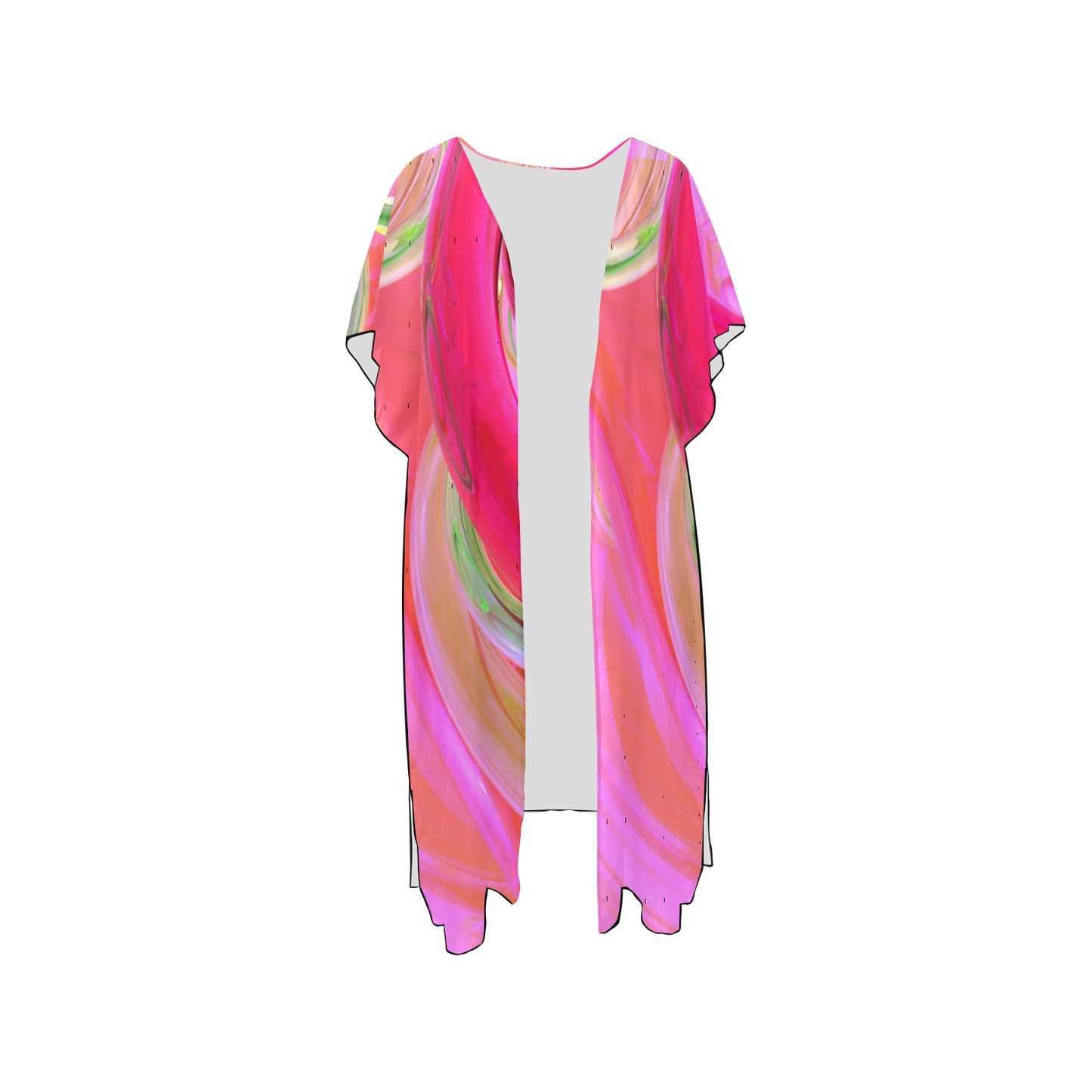 Pink Swirl Chiffon Cover Up