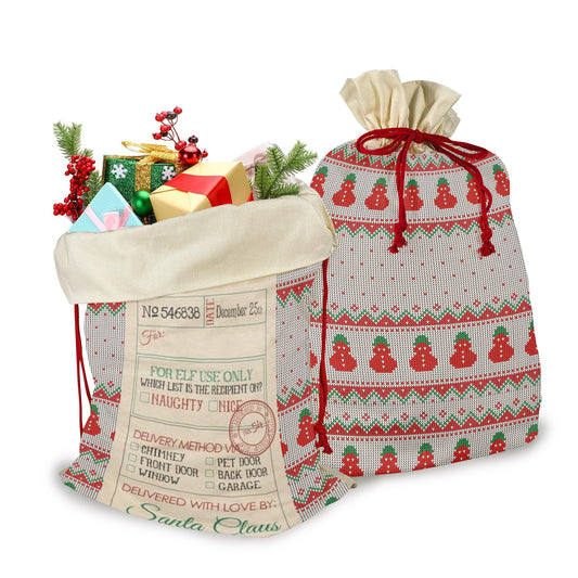 CHRISTMAS - Santa Sack Santa Claus Drawstring Bag 21"x32"