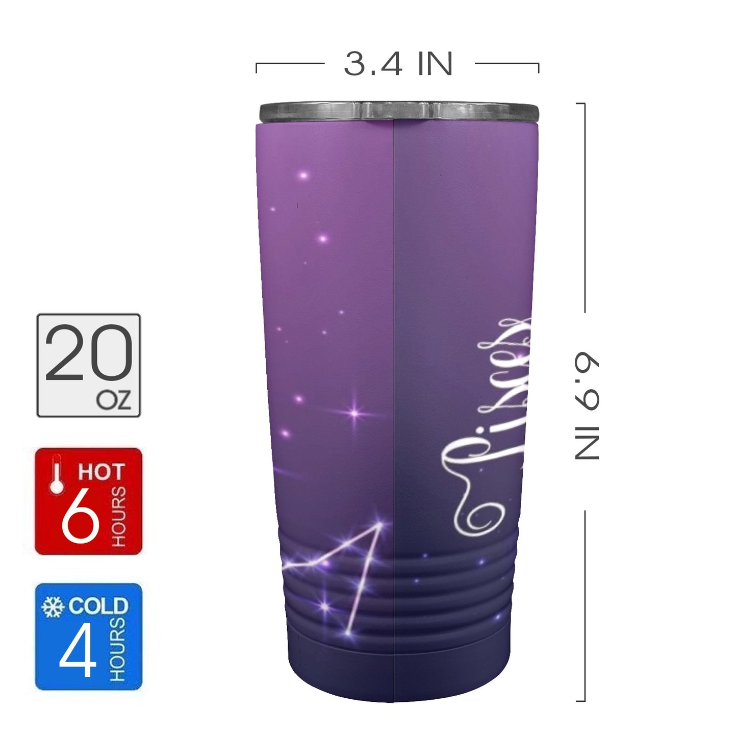 Pisces 20oz Insulated Stainless Steel Mobile Tumbler