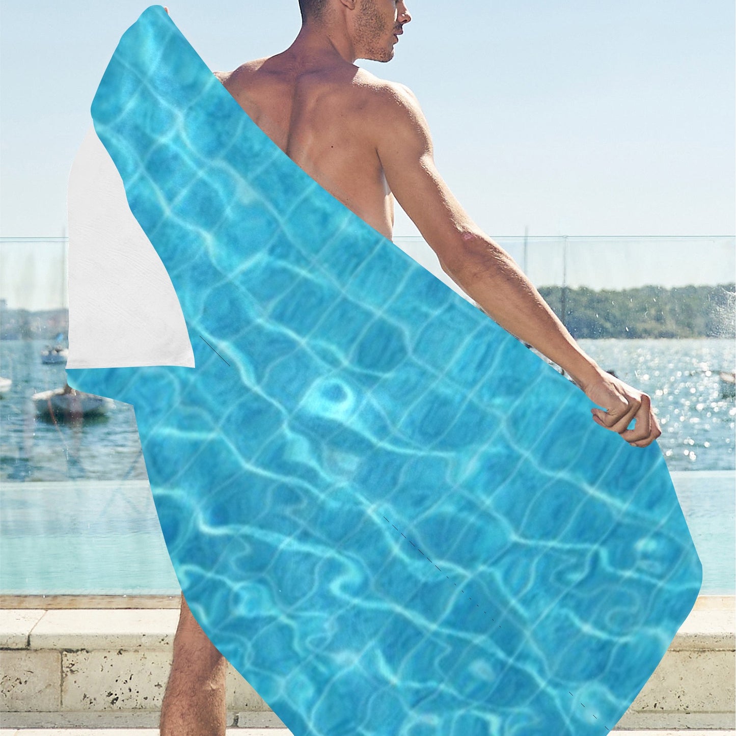 Pool Vibes Beach Towel 32"x 71"