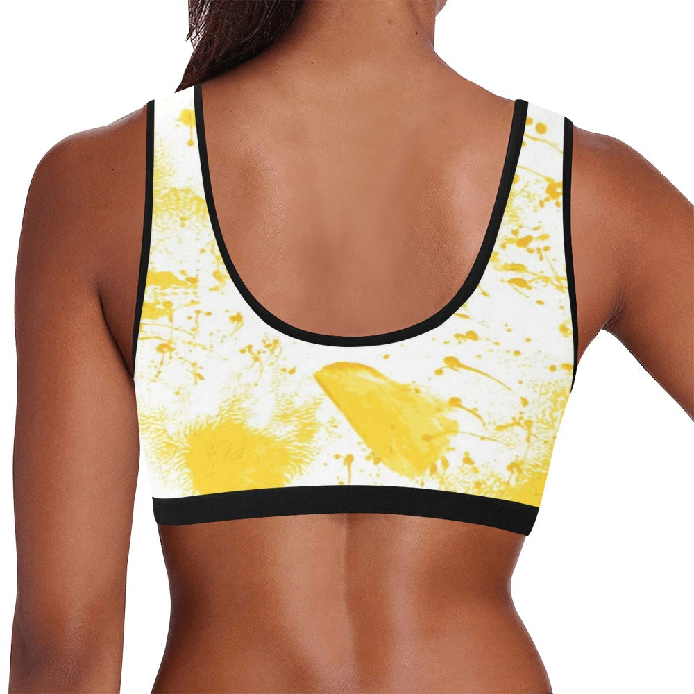 Yellow Splash Women's Sports Bra