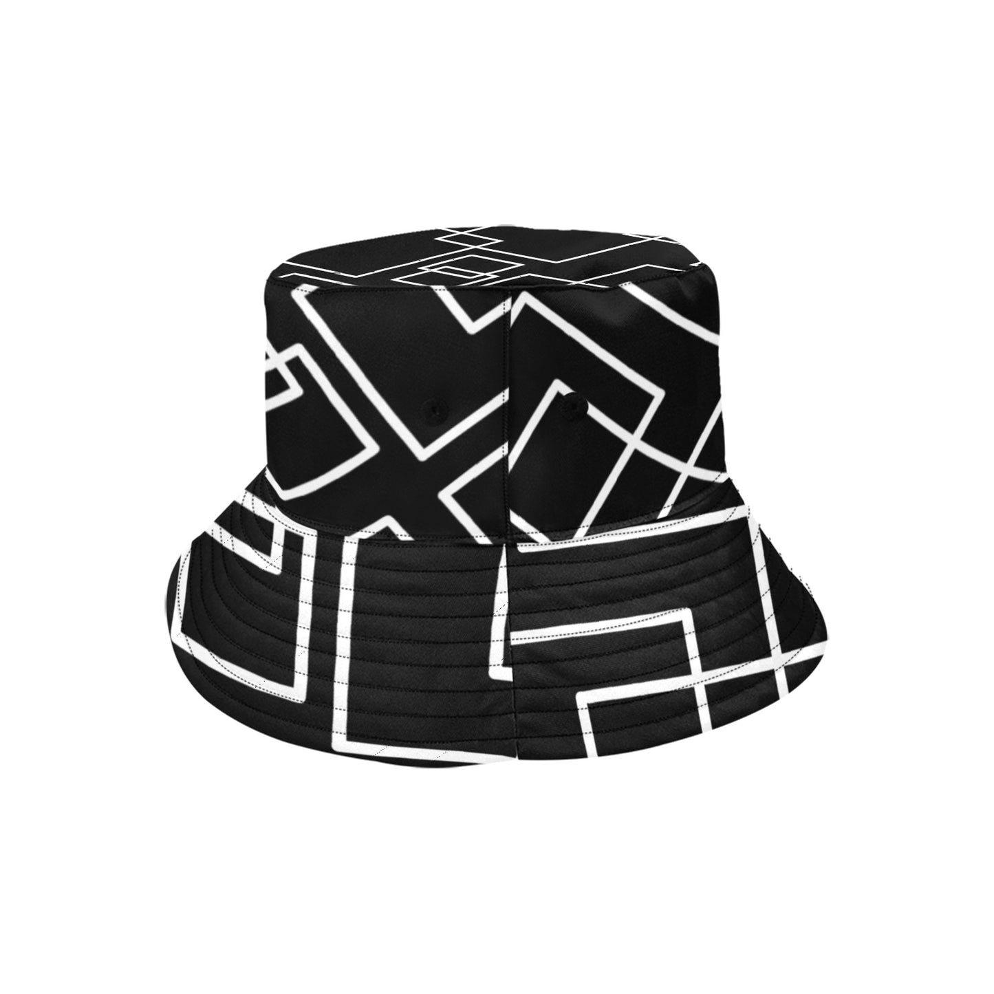 Black Squared Unisex Bucket Hat