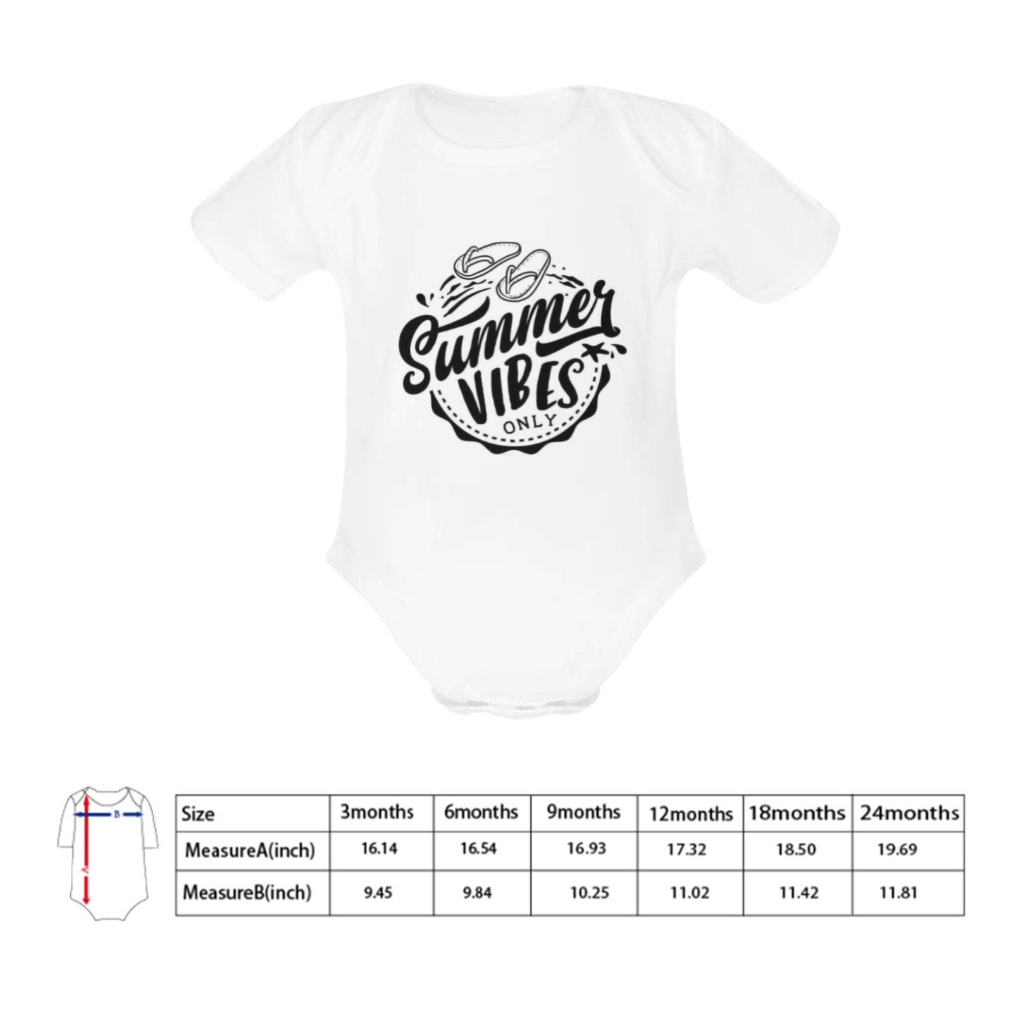 Summer vibes Baby Powder Onesie