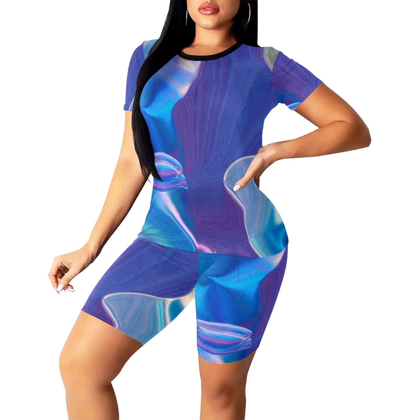 Blue Aura Women's Short Set