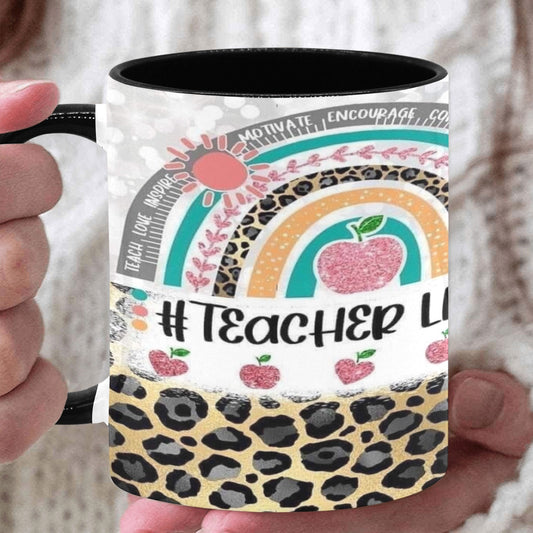 PERSONALIZED Teacher Life Custom Inner Color Mug (11oz)