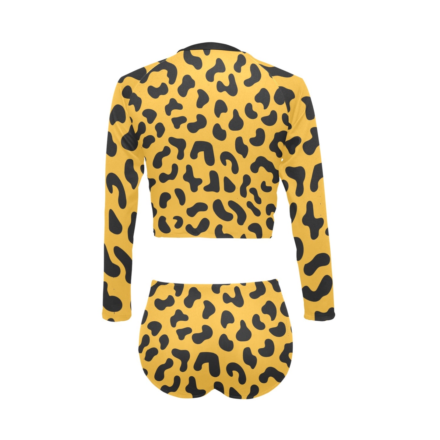 Cheetah Long Sleeve Bikini Set