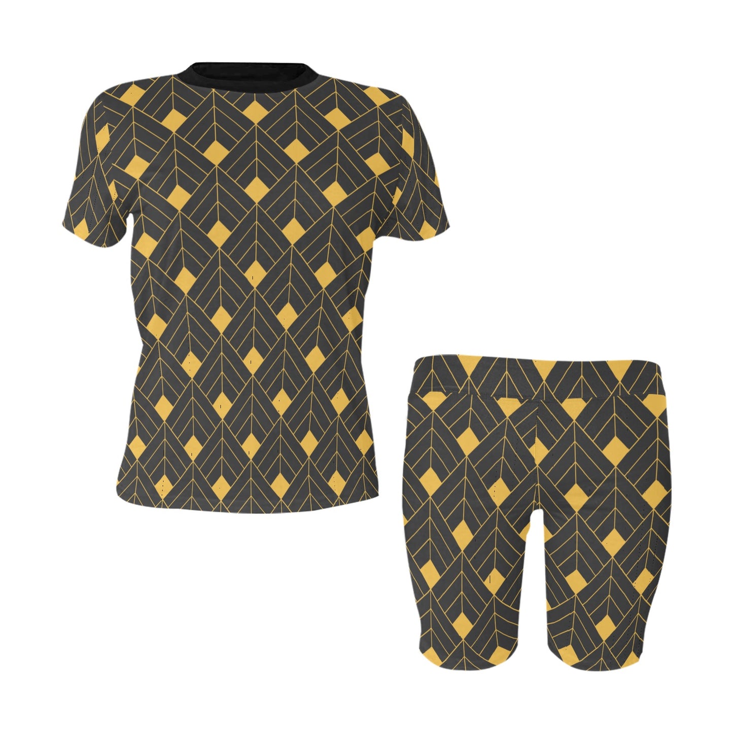 Gold Diamond Women's Short Set