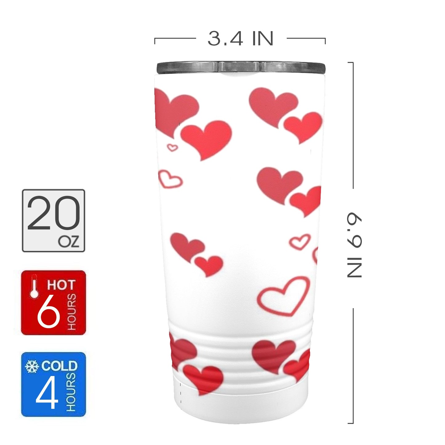 PERSONALIZED You & Me Valentine’s Day 20oz Insulated Stainless Steel Mobile Tumbler