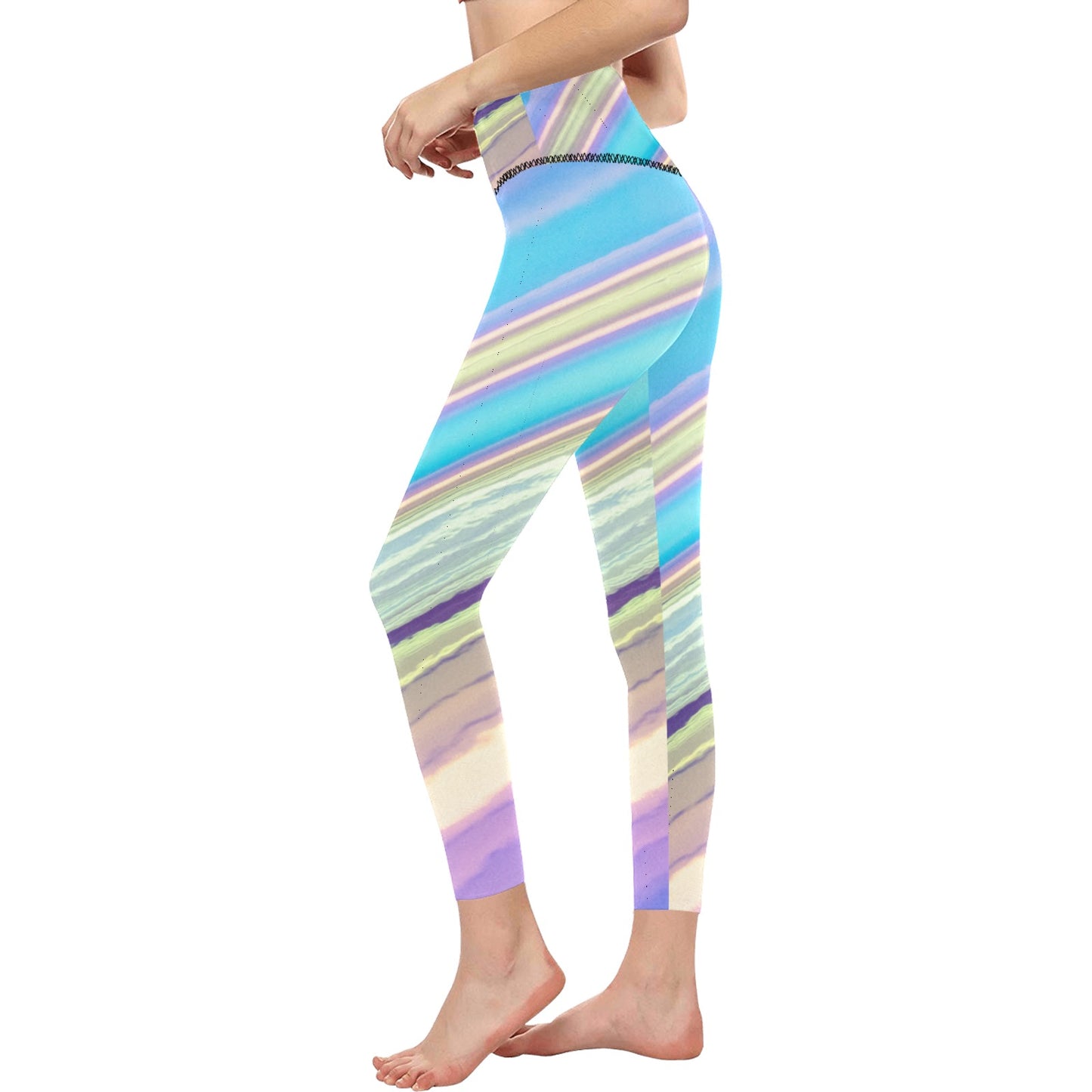 Bright Stripes Women's High-Waisted Leggings