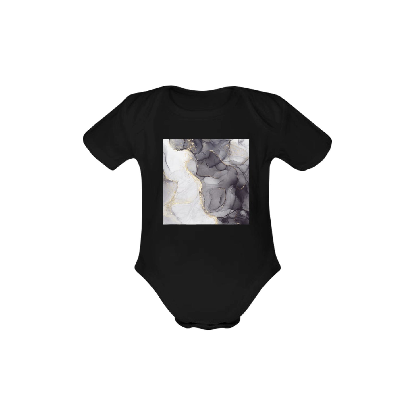 Grey Marble Baby Onesie