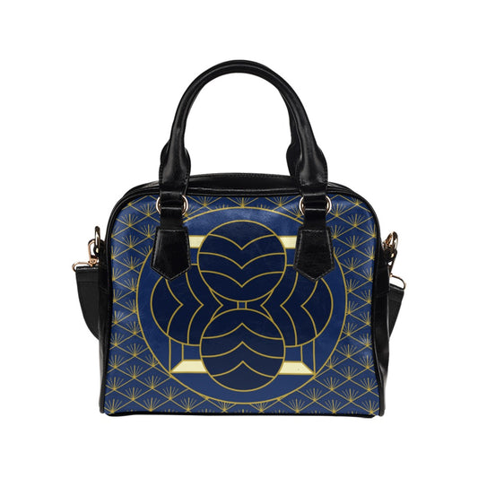 Navy Cut Shoulder Handbag