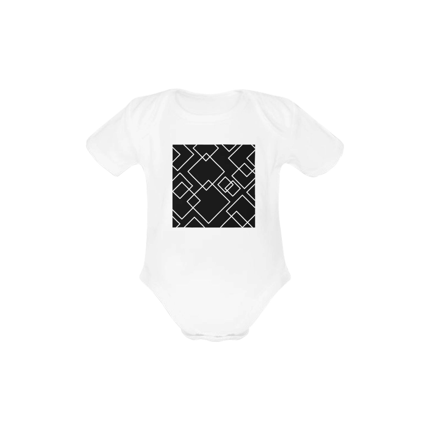 Black Squared Baby Onesie