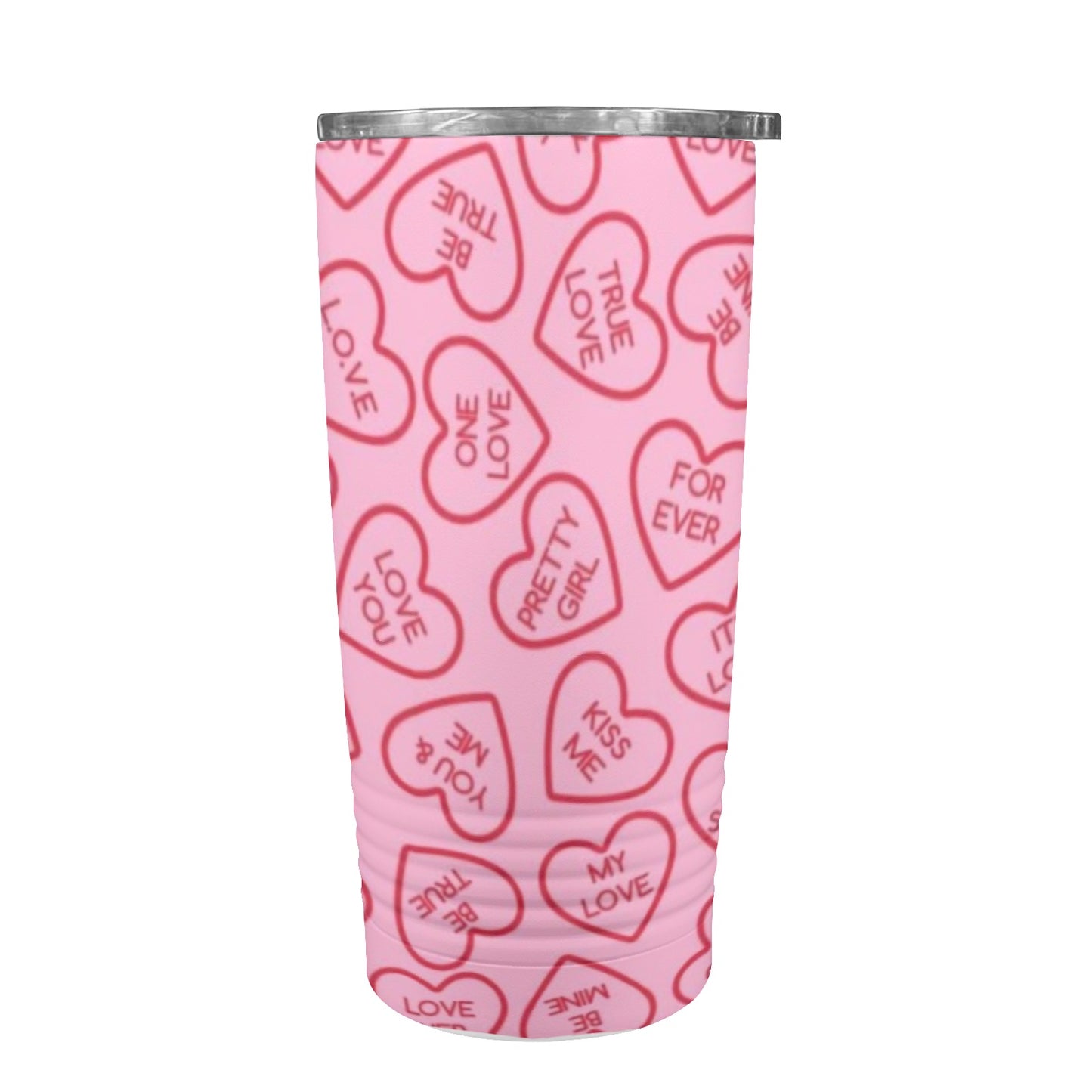 Pink Love Language Valentine’s Day 20oz Insulated Stainless Steel Mobile Tumbler