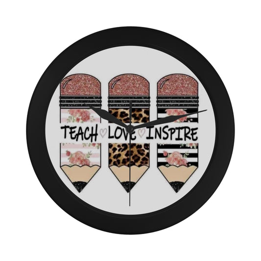 Teach, Love Inspire Circular Wall clock