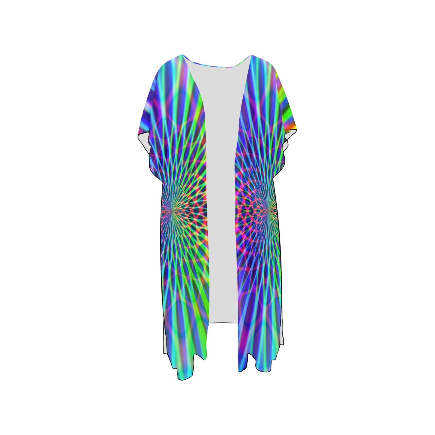 Abstract Rainbow  Chiffon Cover Up