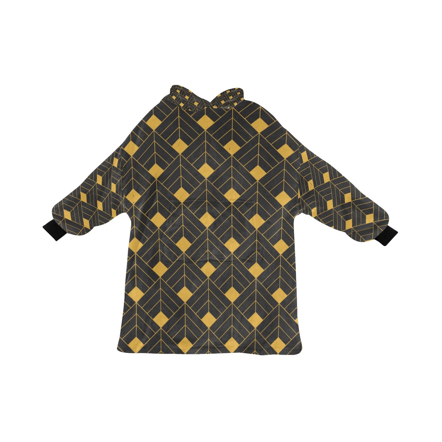 Gold Diamond Blanket Hoodie for Adults