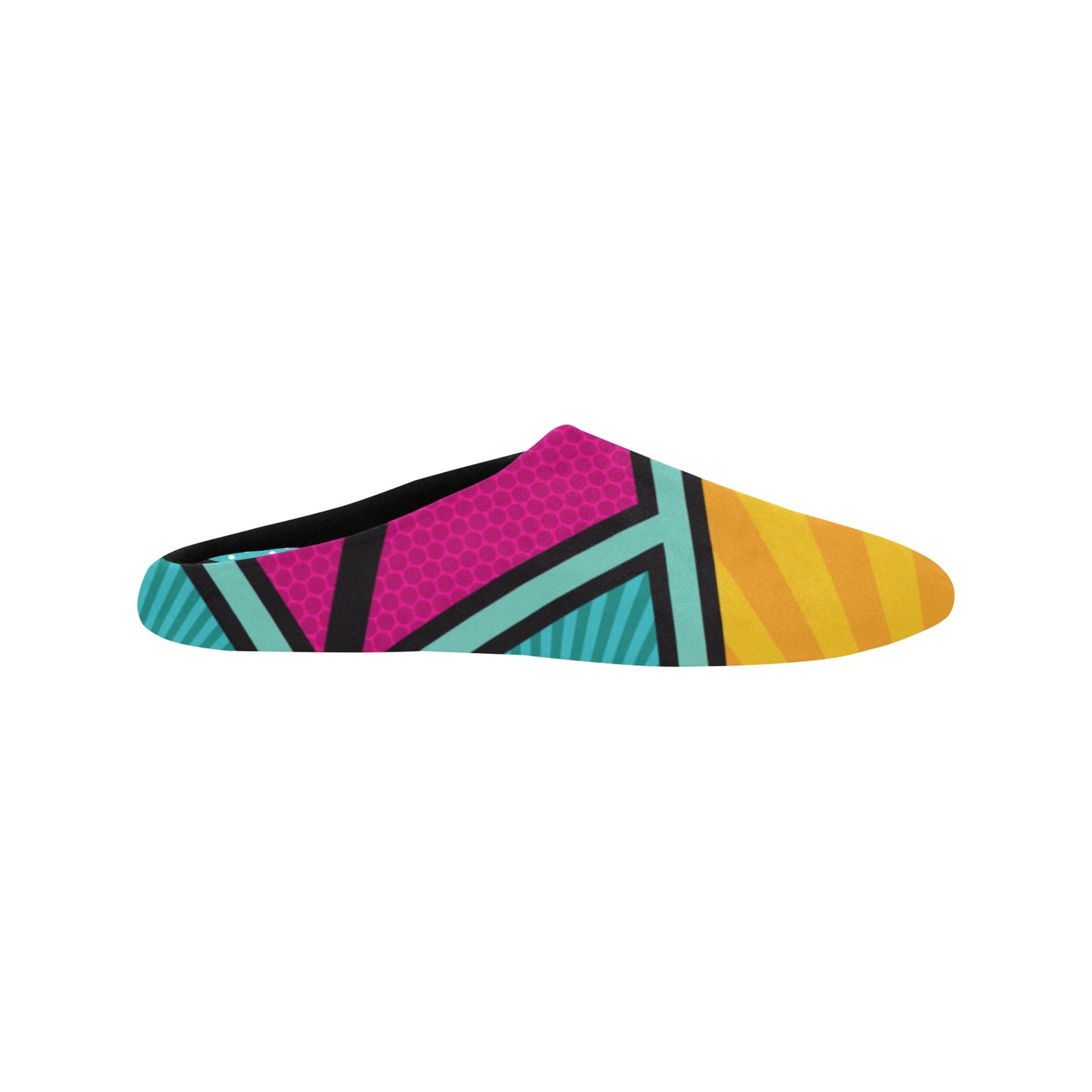 Geo Colorful Women's Non-Slip Cotton Slippers