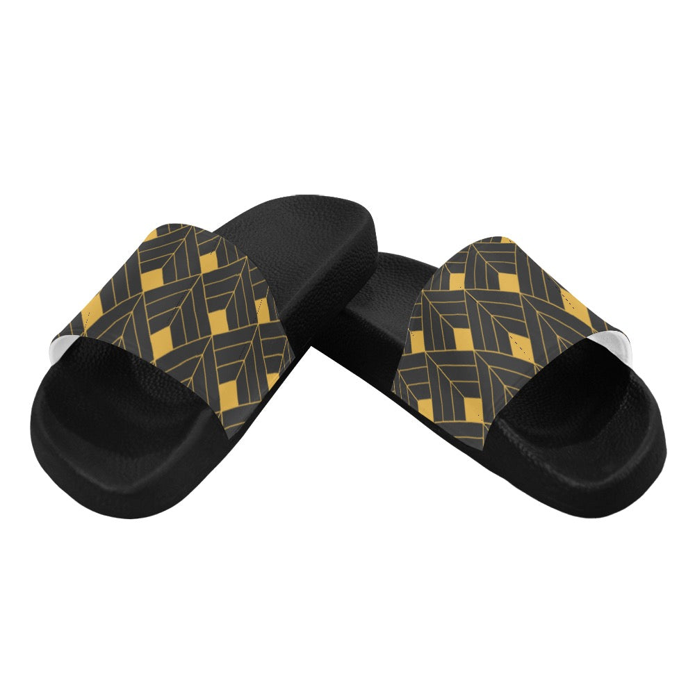 Gold Diamond Men's Slides