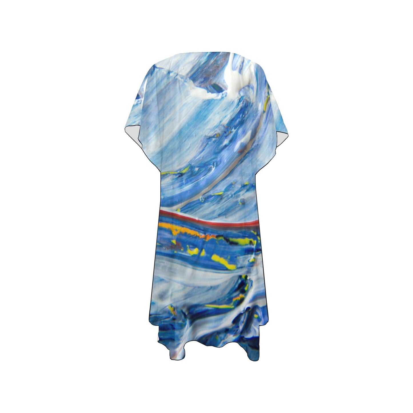 Blue Mural Chiffon Cover Up